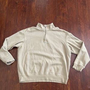 Cream Quarter-Zip Sweater